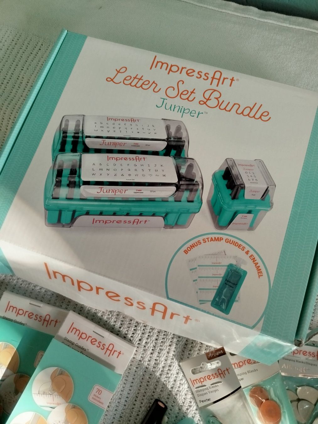 Timbri: ImpressArt Letter Set Bundle Juniper, Hand Stamping Set! – Usato da Gränichen venduto da karthu