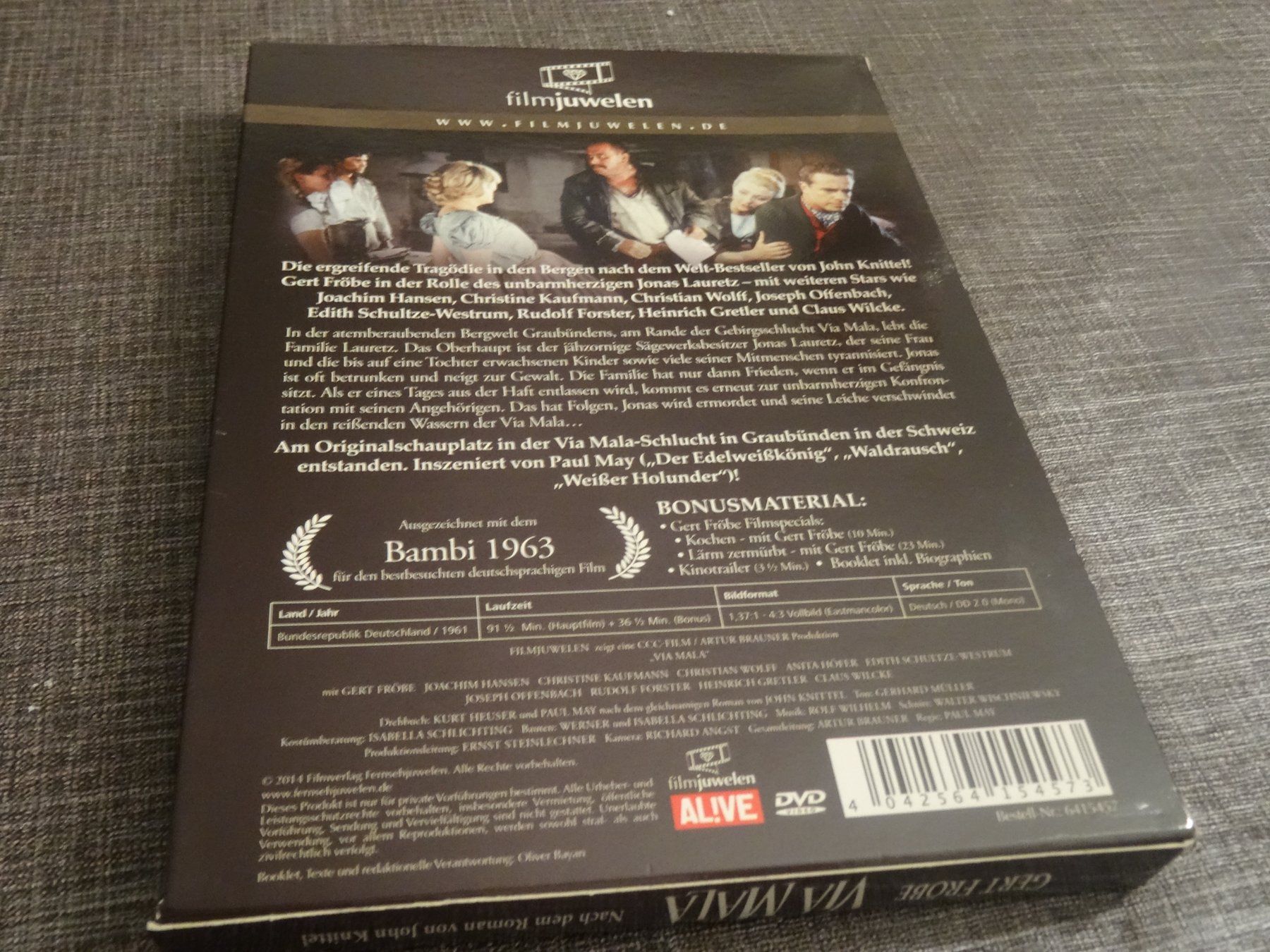 Alle DVDs: DVD Via Mala Gert Fröbe – Gebraucht aus Olten von Disc-Verkauf 1