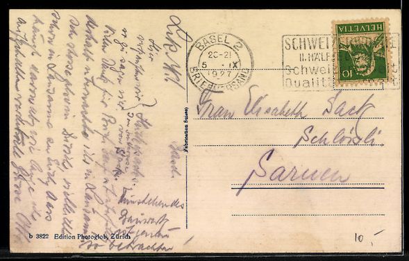 Cartoline postali: AK Basel, St. Antoniuskirche mit Pfarrhaus – Usato da Berlin venduto da bartko-reher 1