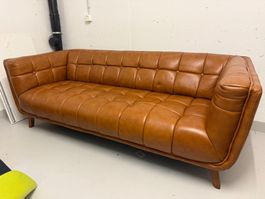 3 Sitzer-Sofa Cognacbraun in Lederoptik Industrial & Vintage