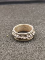 Vintage 925er Silber Unisex Ring drehbar 80er Top