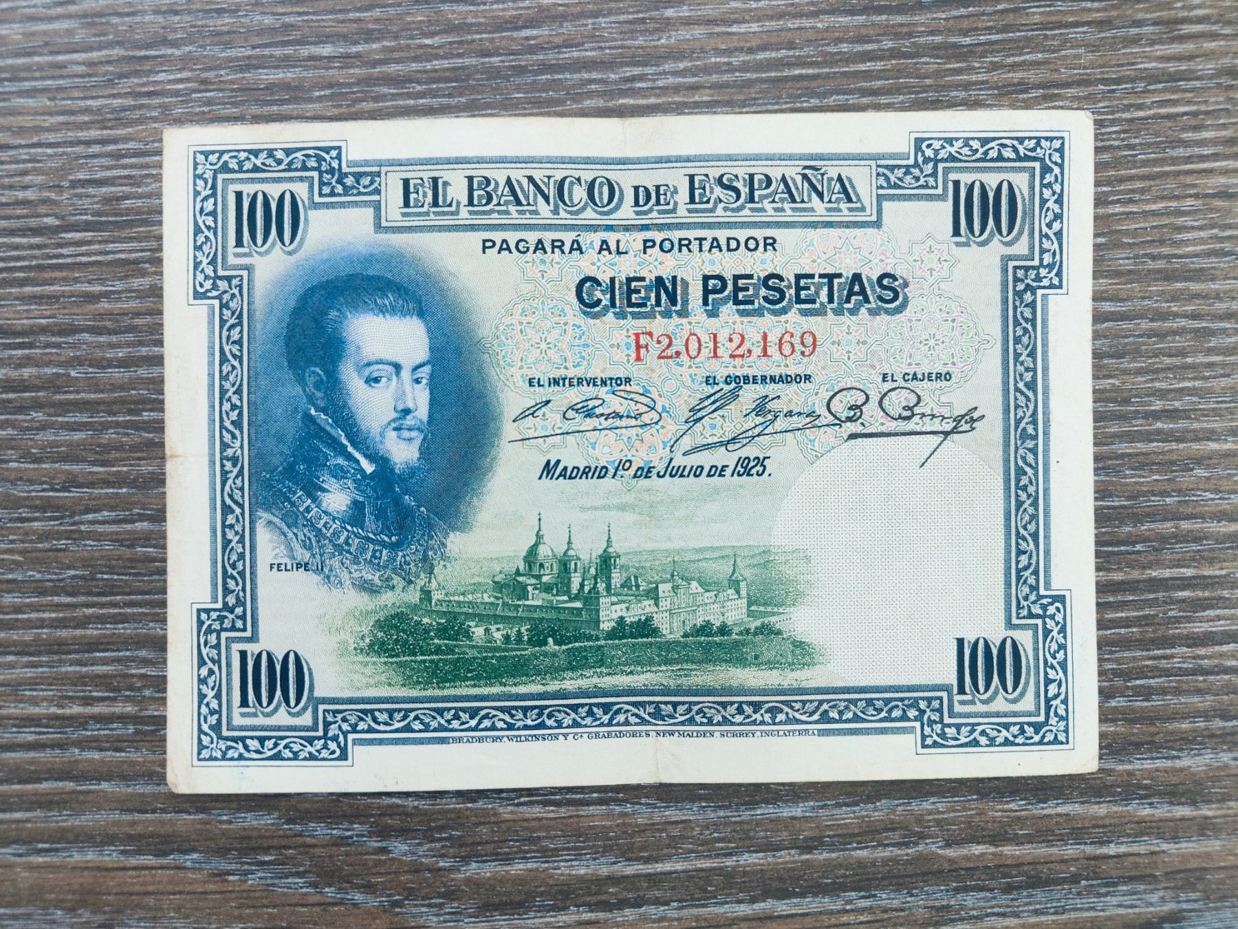 Banknoten: Spanien 100 Pesetas 1925 !!!!! – Gebraucht aus Flaach von Lonzo99