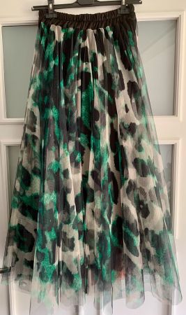 Tüll Rock 2-lagig+Futter, Midi, Gr.36 38 zu Corsage Pullover