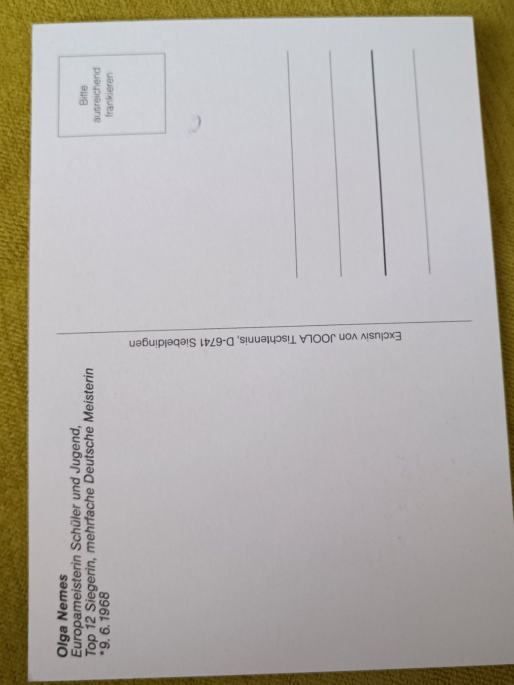 Autographes: Olga Nemes – D'occasion à Menziken par Artographs 1
