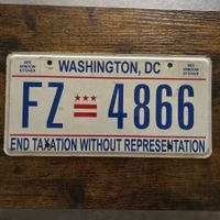  🇺🇸 U.S. Autoschild, Washington D.C. FZ 4866 - ORIGINAL 