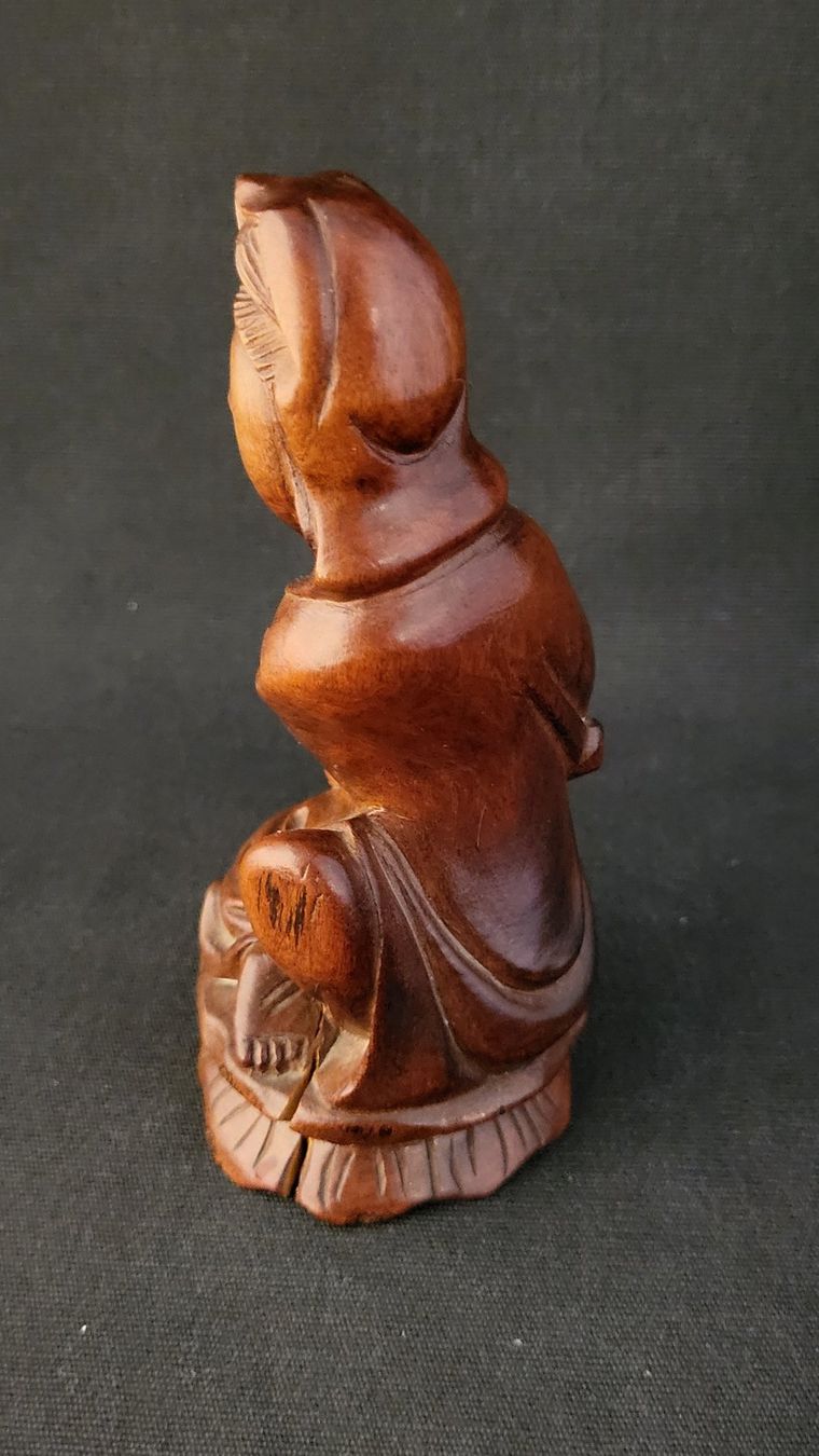 Figuren: Holzfigur handgeschnitzt, Asien – Gebraucht aus Basel von spinne02 5