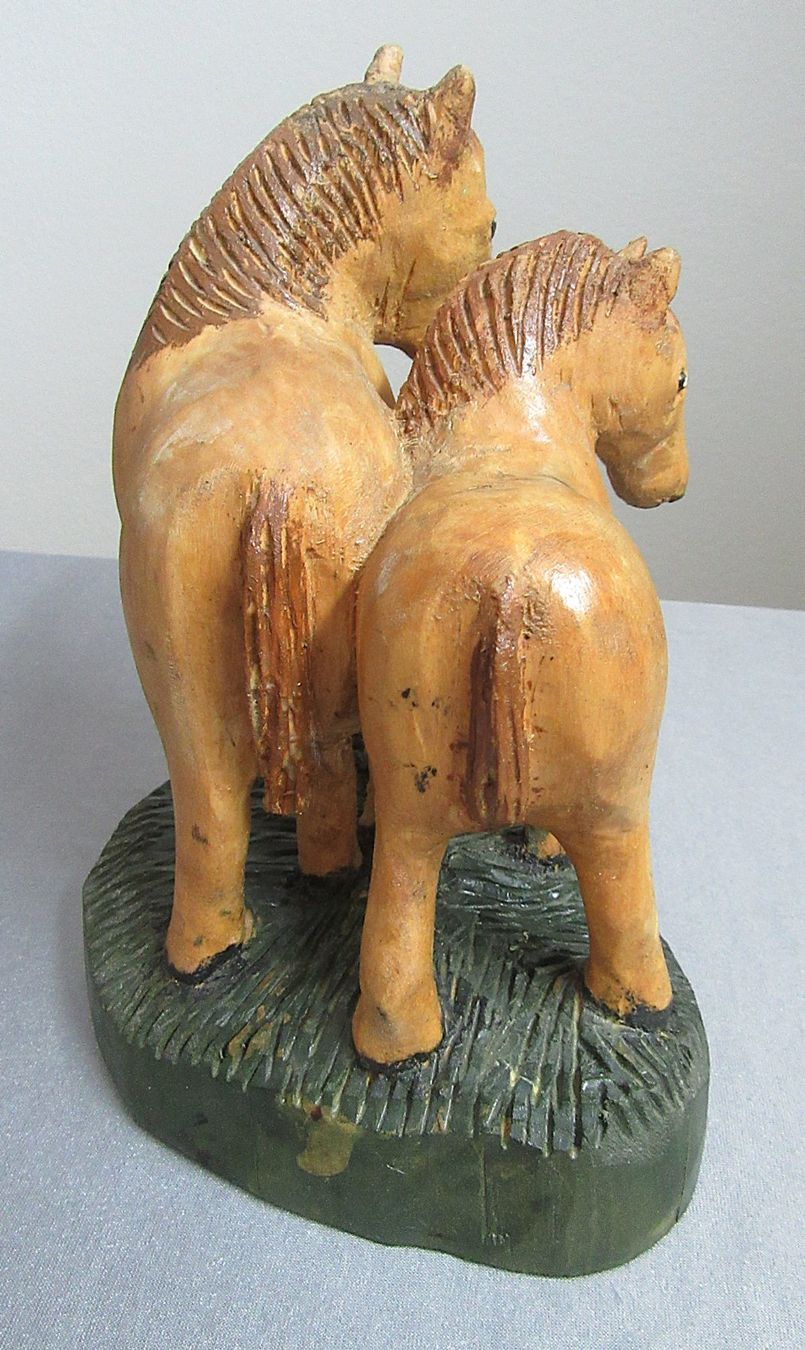Statuette: Holzschnitzerei zwei Pferde - ab CHF 6.00 – Usato da Auenstein venduto da Padabimbim 5