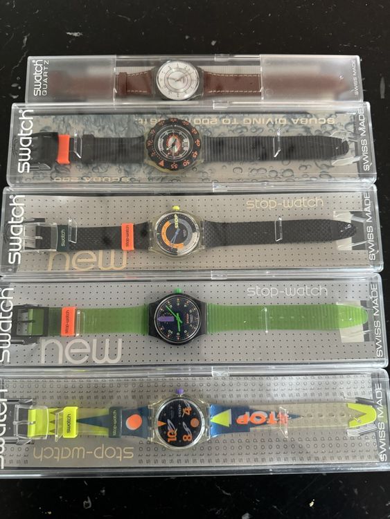 Swatch Orologi: Swatch Chrono und Stop, Sammler – Nuovo (secondo la descrizione) da Malans GR venduto da sammlerswissuhren 9