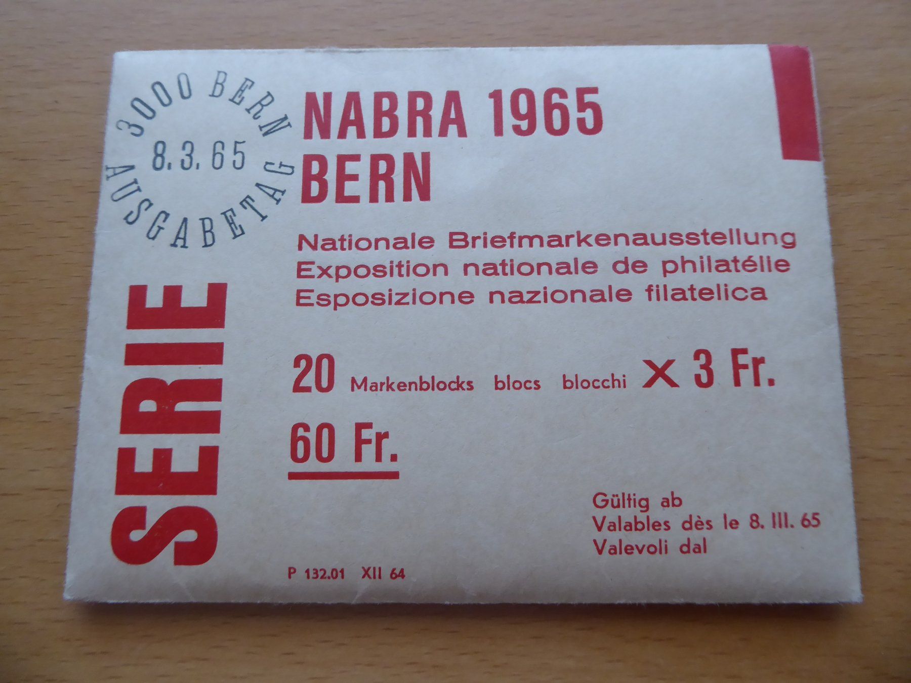 Tutti i francobolli: 20 NABRA Blocks 1965 – Usato da Rothrist venduto da swisstools