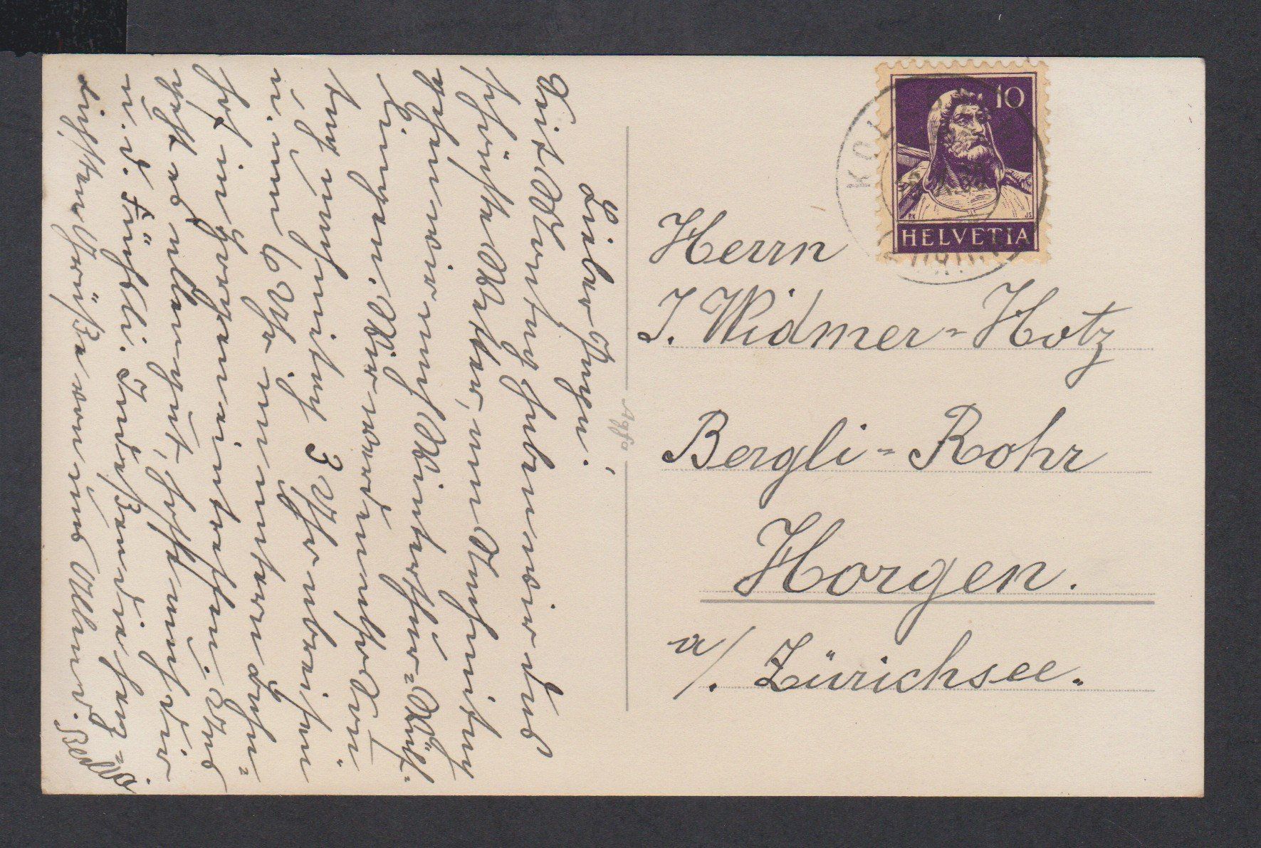 Cartoline postali: Kollbrunn   ZH   :   alte Ansichtskarte von 1930 – Usato da Vitznau venduto da Ropaku 1