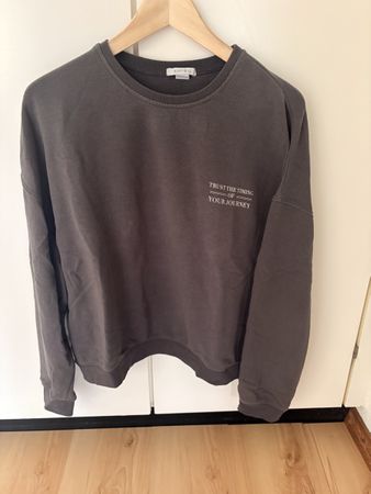 Pull sweat gris inscription femme taille M bon état