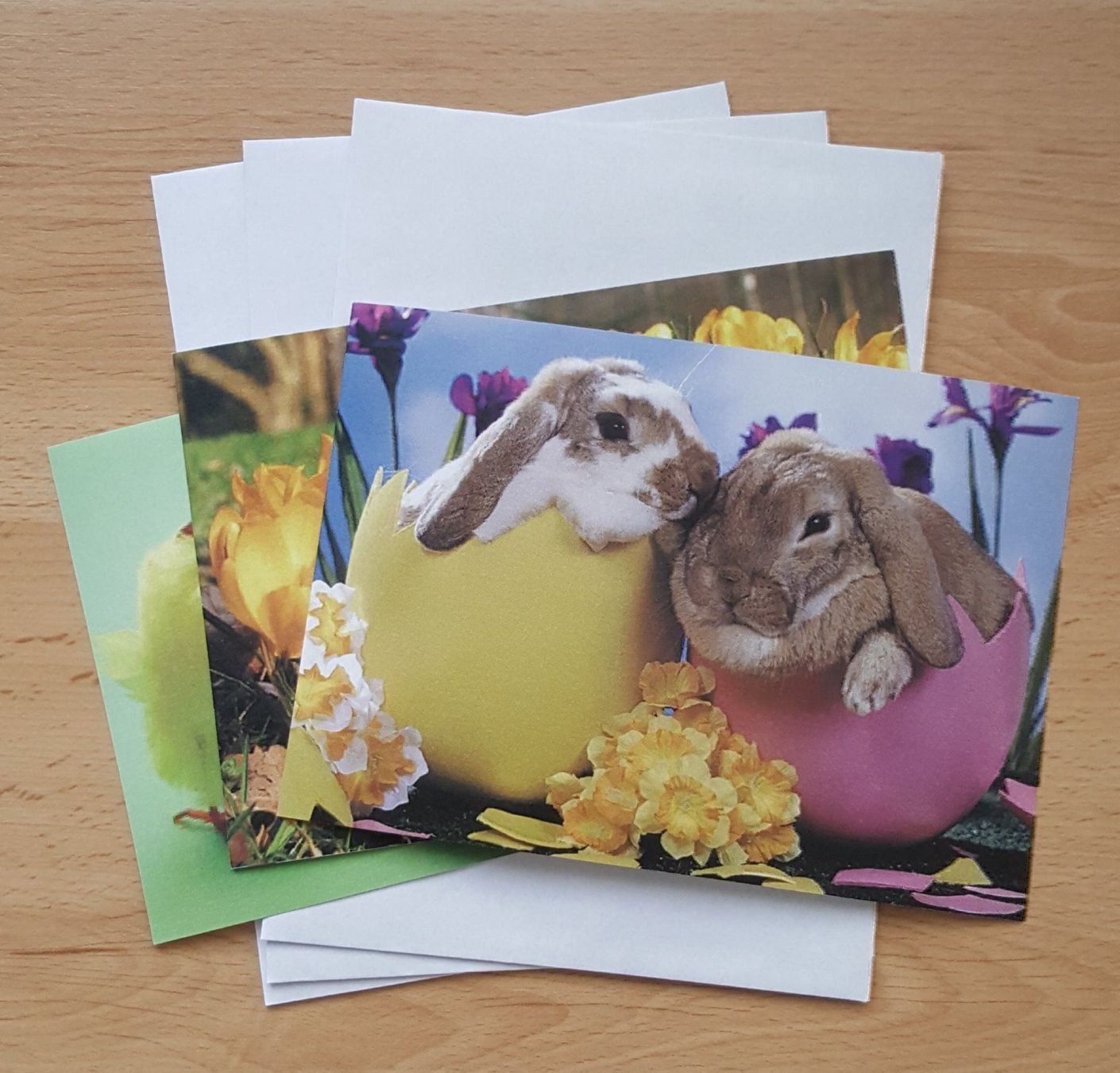 Cartoline: 3 Osterkarten mit Kuvert - Ostergrüsse – Nuovo (secondo la descrizione) da Leimbach TG venduto da manu-tg