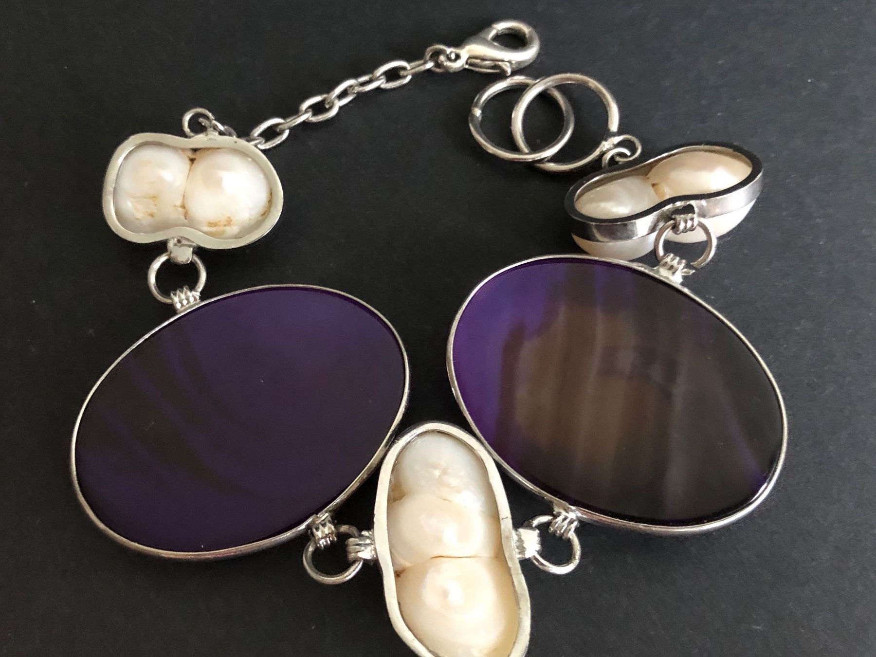 Bracelets: Perlen und Achat Armband – D'occasion à Spiegel b. Bern par Rogger72 3
