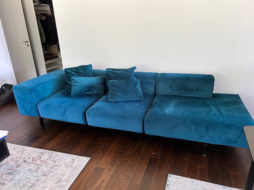 Divani: 3er Sofa Kartell Largo Grün Samt – Usato da Baden venduto da and_t8bc 4