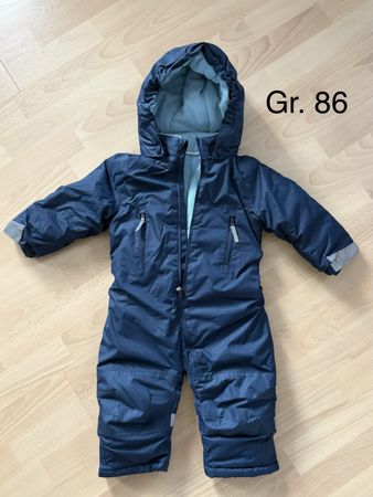 Schneeanzug/Winteranzug blau gefüttert Gr. 86, guter Zustand