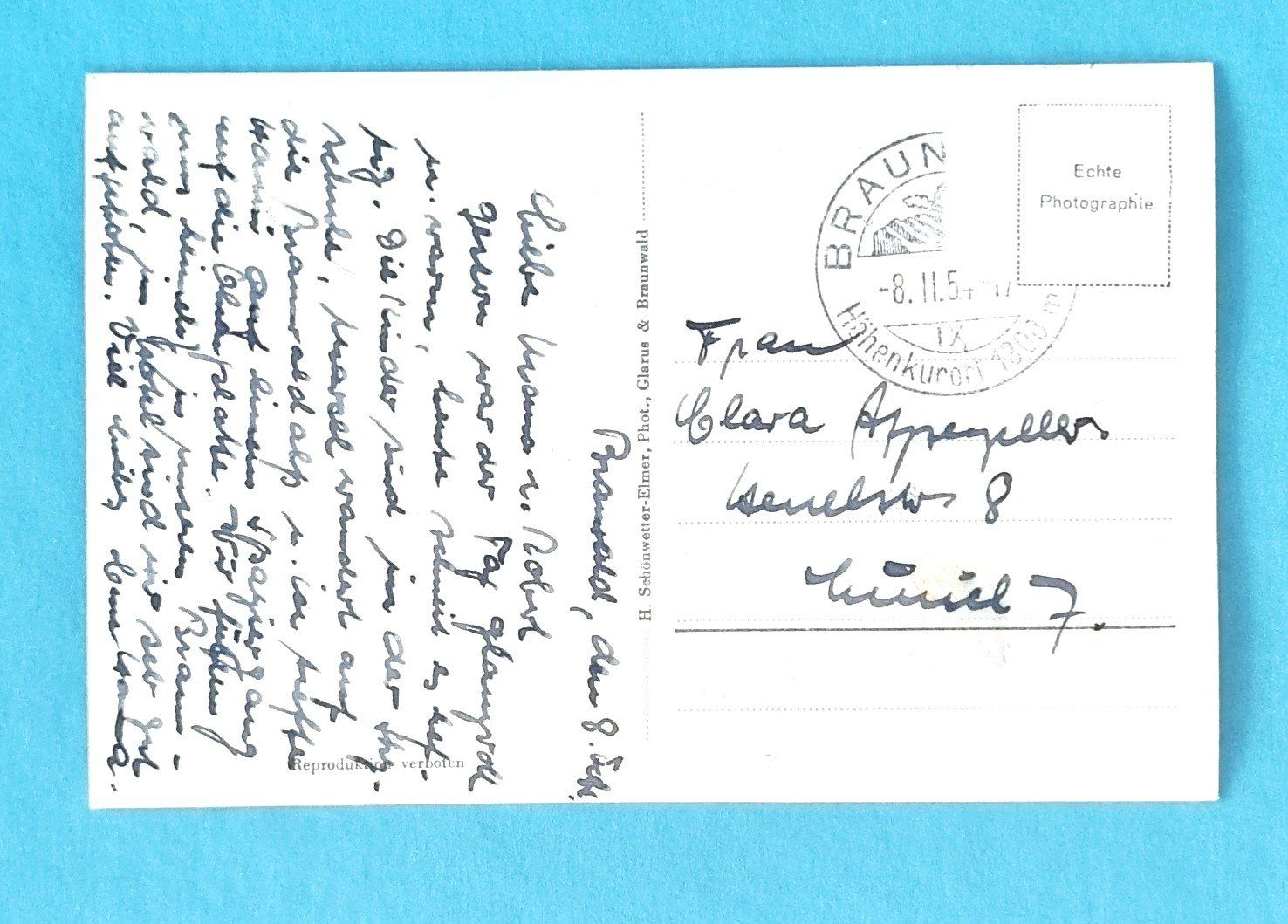 Cartoline postali: Braunwald - Eisbahn - Schlittschuhläufer - 1954 – Usato da Rothrist venduto da RROENK 1
