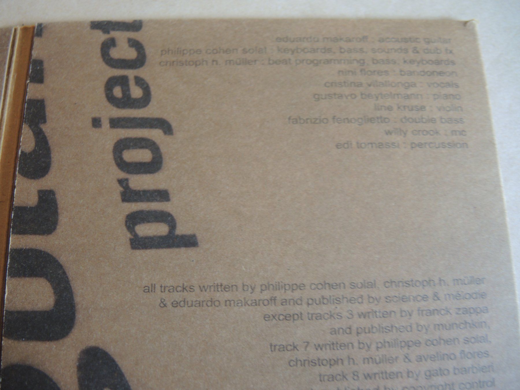CD: CD  A GOTAN PROJECT la revancha del tango – Usato da Rorschach venduto da maeck8 2