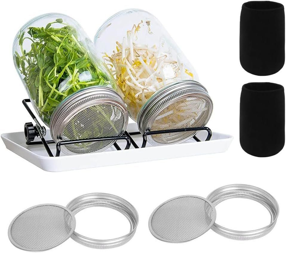 Behälter & Ähnliches: Sprossenglas/Keimglas 2er-Set, 1000ml, mit Ständer & Wanne – Neu und originalverpackt aus Winterthur von