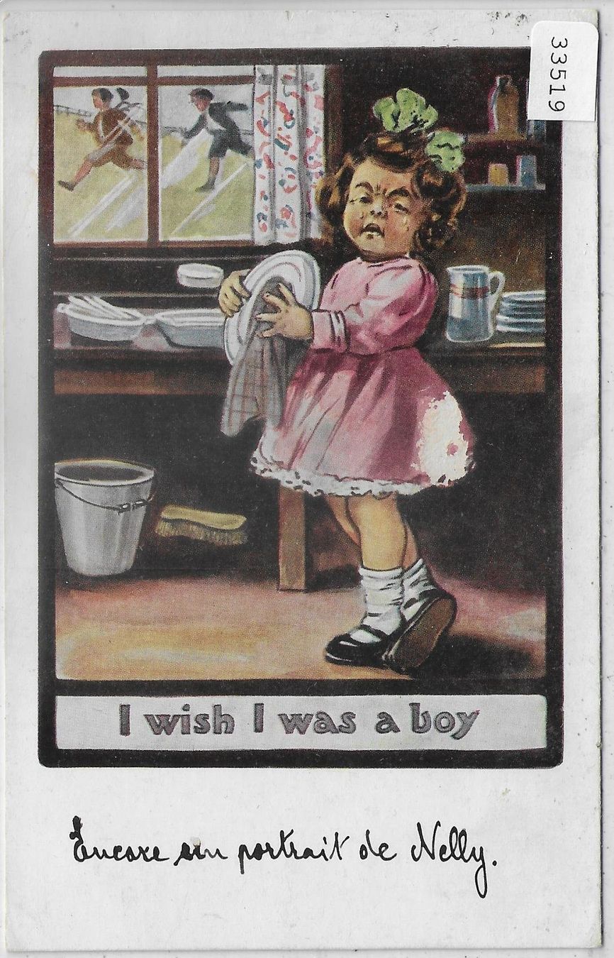 Cartes postales: I wish I was a boy – D'occasion à Ettingen par Kartenplanet