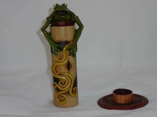 Candele: grosse Räucherstäbchenhalter Frosch – Nuovo (secondo la descrizione) da Minusio venduto da Chinatech 1