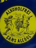 EMAILSCHILD ALKOHOL-FREIE WEINE MEILEN - 38 x 25 cm