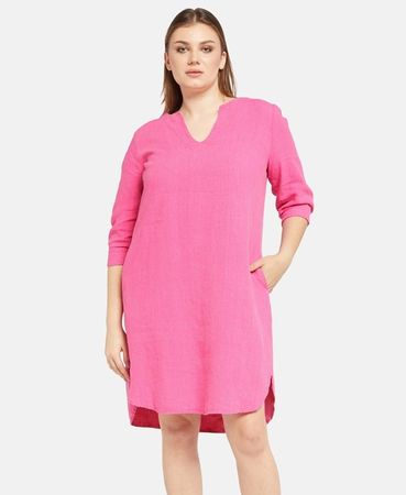 Nadine H Leinenkleid Sommerkleid Kleid Rock 46 Leinen XXL