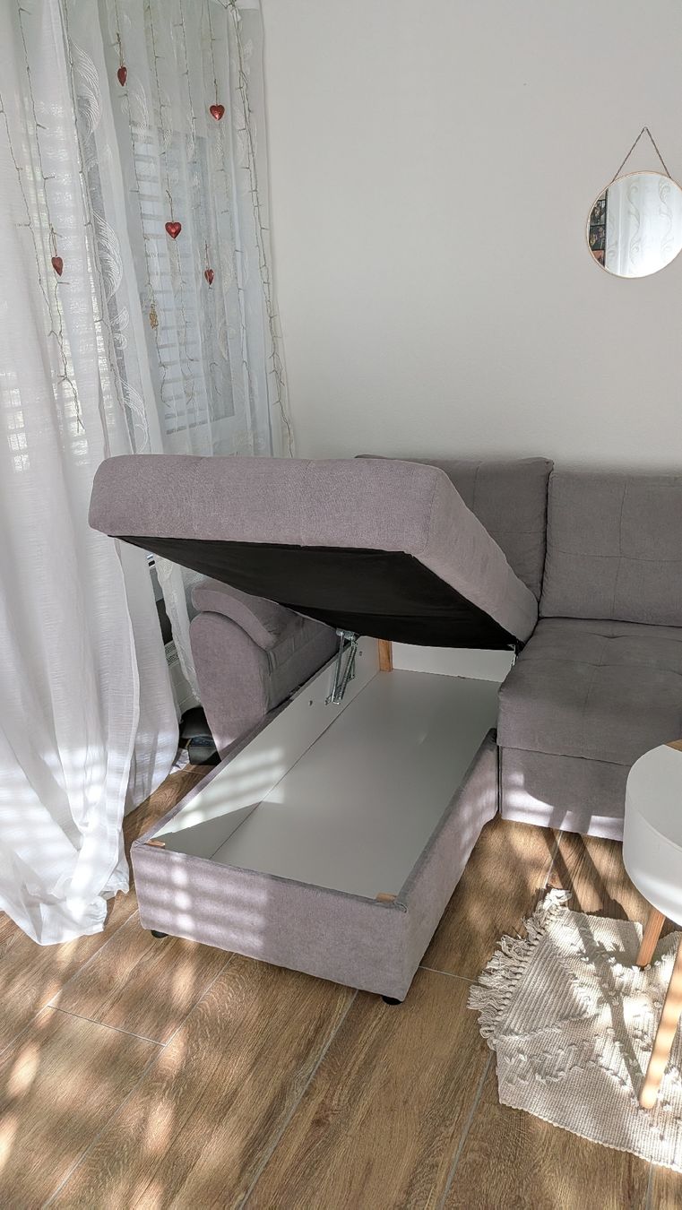 Conforama Sofas: Ecksofa oder Schlafsofa grau mit Stauraumfunktion – Gebraucht aus Glis von Kaamilaa 1