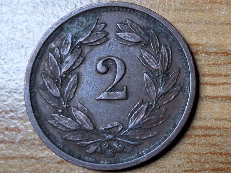 Tutti le monete: 2 Rappen 1926 - Selten! – Usato da Münchenstein venduto da purbach1 9