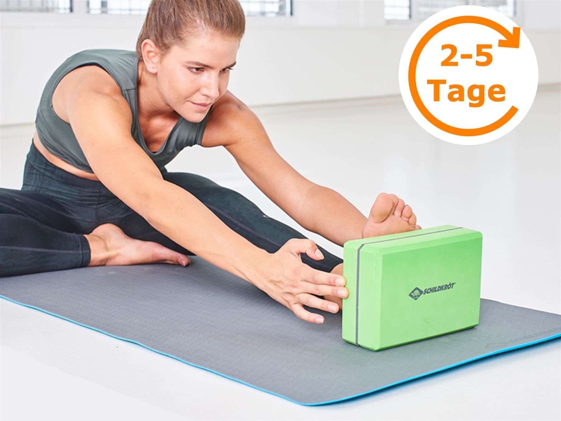 Hometrainer: Yoga Block, 200 g, grün/grau – Neu und originalverpackt aus St. Gallen von cointec