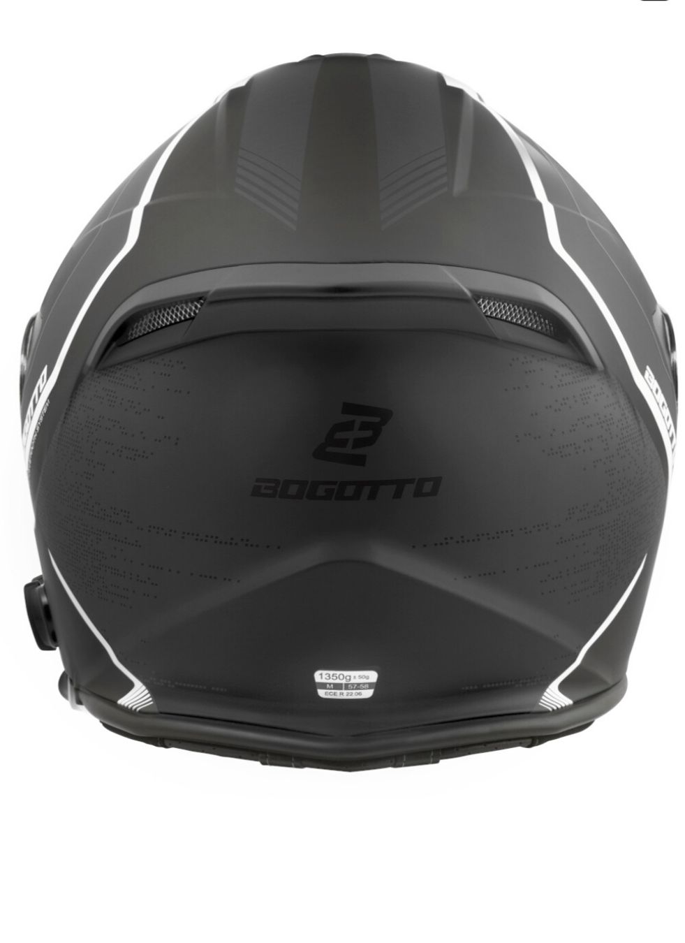 Caschi & visiere: Bogotto V586 BT Jethelm Grösse M Schwarz mit Bluetooth – Nuovo e nell'imballaggio originale da Ebikon venduto da VR11 3