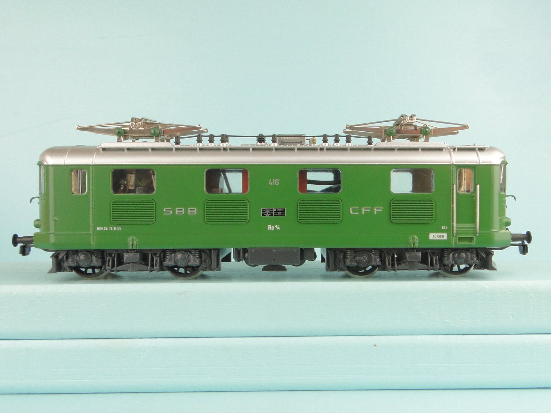 Hag Modellini di ferrovie: HAG 236 SBB Re 4/4, Lindengrün – Usato da Bülach venduto da cann11 2