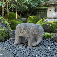 Naturstein Elefant Skulptur Bluestone Gartenfigur China