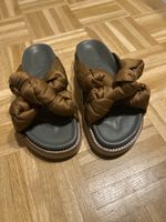 GANNI sandali con nodo – pelle marrone – tg 39 – originali