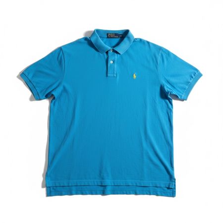 Polo Ralph Lauren bleu logo jaune - XXL #98