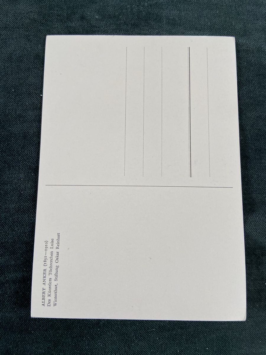 Cartoline postali: Postkarte Albert Anker,  Töchterchen Luise – Usato da Luzern venduto da waterfront1 1