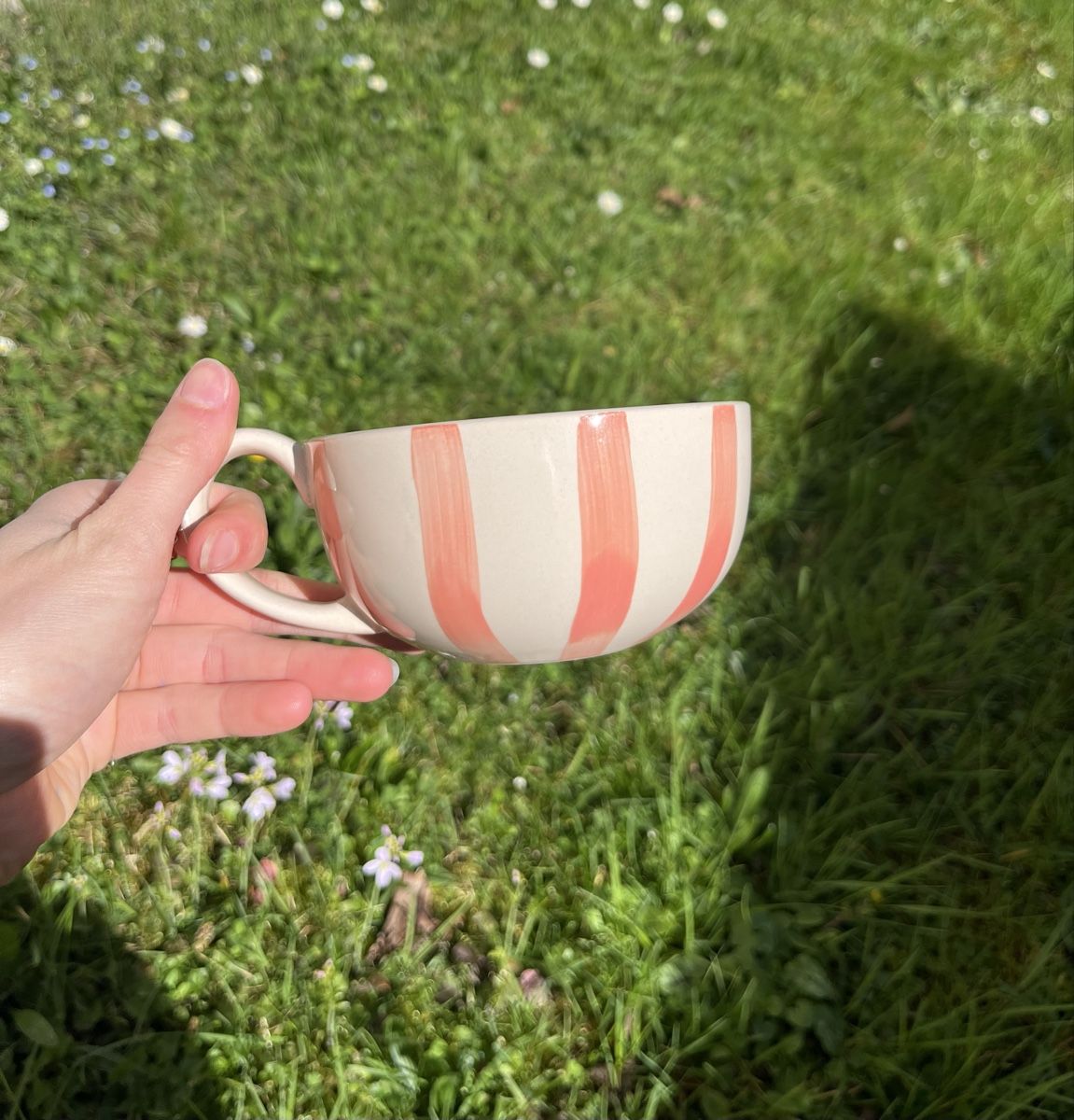 Tazze: Keramiktasse mit orangem Streifendesign – Nuovo (secondo la descrizione) da Zürich venduto da jup_j9mz