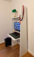 White desk with shelves and drawer