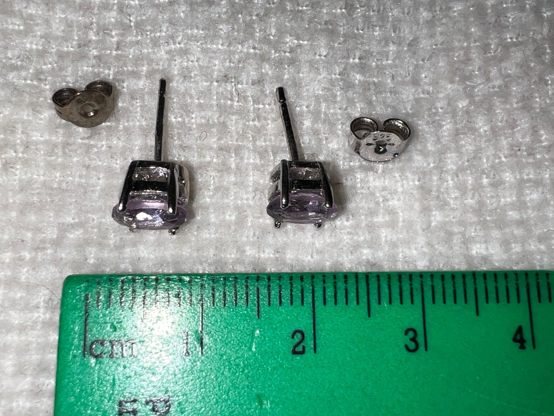 Orecchini pendenti & Orecchini a lobo: Silber 925 Ohrstecker mit echten Amethysten. – Usato da Ebikon venduto da jogger69 3
