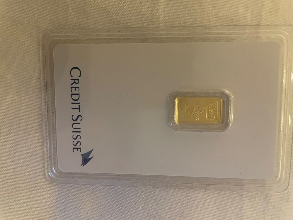 1 Gr Gold Barren Credit Suisse Orginal Verpackt Kaufen Auf Ricardo