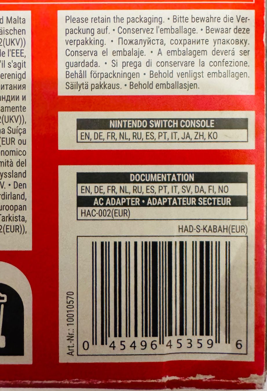 Nintendo Console: Nintendo Swicth Console, rouge néon/bleu néon – Nuovo e nell'imballaggio originale da Genève venduto da Murmurs 5