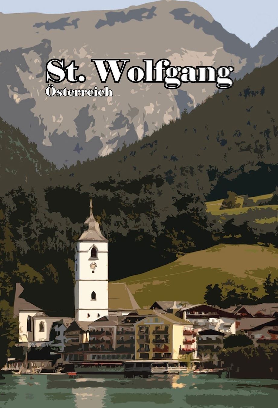 Insegne: Blechschild-ST. WOLFGANG-OESTERREICH – Nuovo e nell'imballaggio originale da Rupperswil venduto da big-one-sale