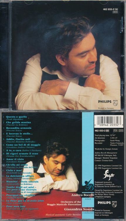 1 CD, ANDREA BOCELLI, the Opera Album Kaufen auf Ricardo