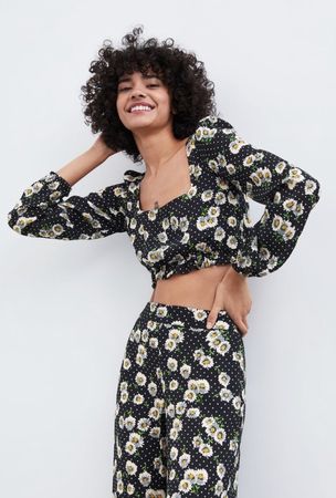 # WOMAN - Crop Bluse Gr. S - ZARA #