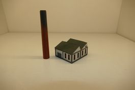Arnold N: Fabrikgebäude mit Schornstein