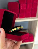 Elegantes Armband – Edelstahl vergoldet 18K mit grünen Zirko