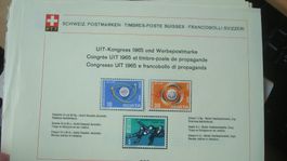 Blatt 223 3 Briefmarken UIT-Kongress 1965 und Werbepostmarke