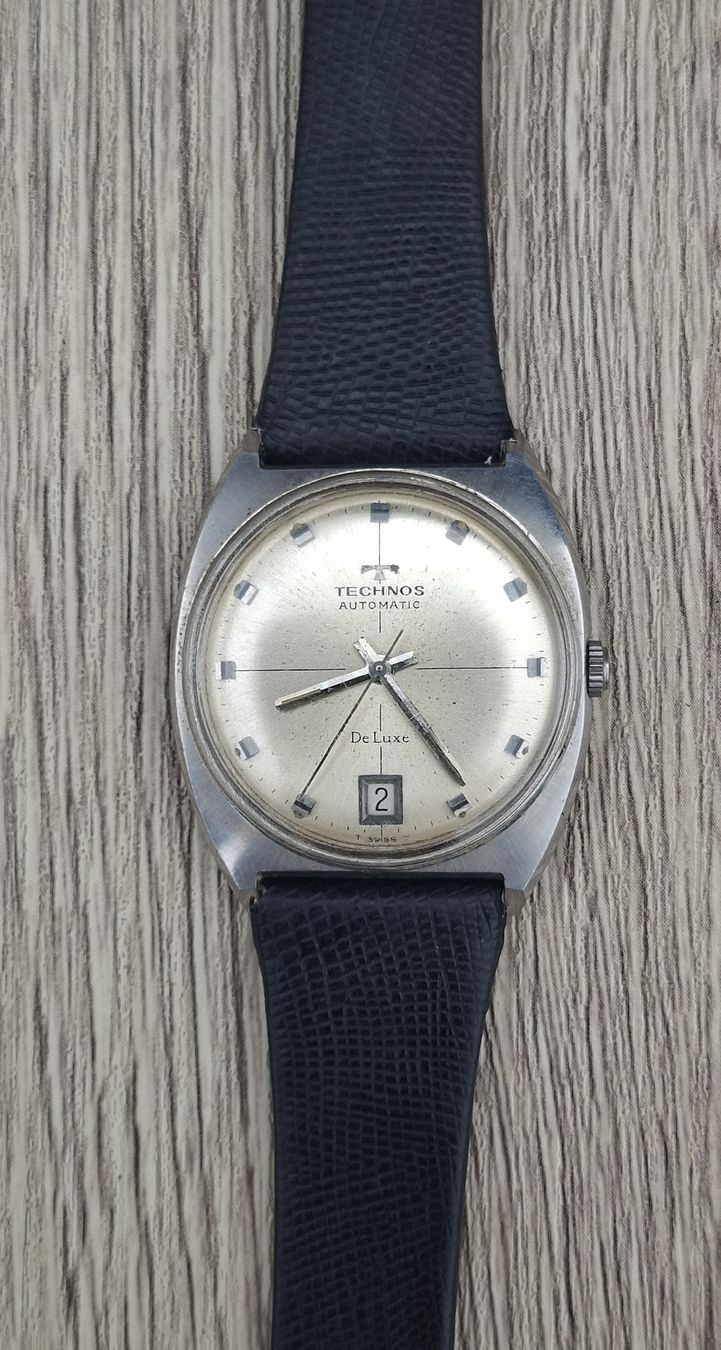 Technos Orologi: Vintage Technos De Luxe Automatic with Date at 6 O'clock. – Usato da St-Cergue venduto da gar_x2b7 3