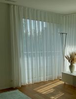 Elegante Tagesvorhänge in Weiss 280cm x 250cm