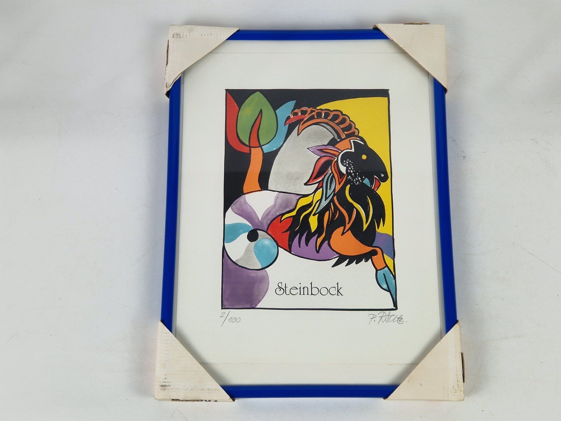 Posters & Illustrations: Kunstdruck "Sternzeichen Steinbock" - gerahmt – D'occasion à Muhen par Restwert_Muhen