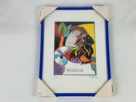 Kunstdruck "Sternzeichen Steinbock" - gerahmt